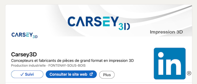 Carsey 3D sur Linkedin
